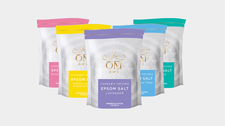 OM ARNICA PAIN RELIEF EPSOM SALT 1:1 THC 25MG/CBD 25MG